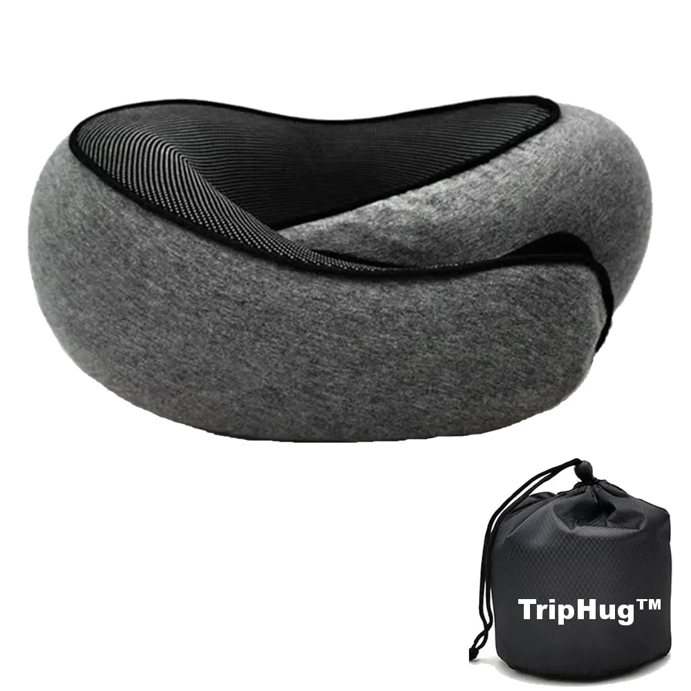 TripHug™ Travel Pillow – Dark Gray