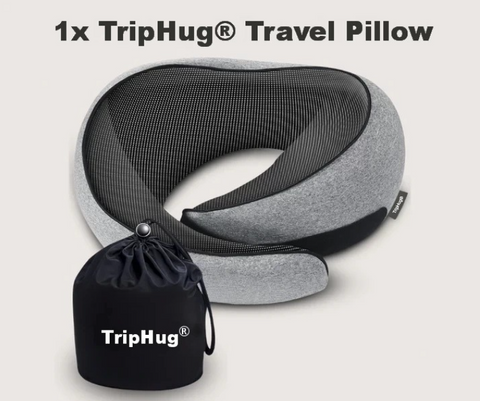 TripHug™ Travel Pillow – Dark Gray